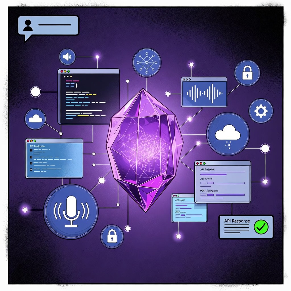 Orb surrounded by APIs and tools